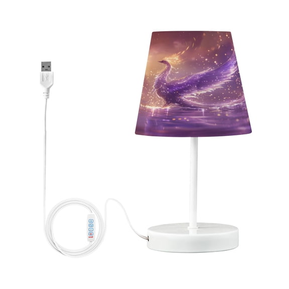 Phoenix Play Water Desk Lamp LED Table Nightstand Lamps with 3 Color Temperatures for Home Bedroom Living Room Decor 8x12