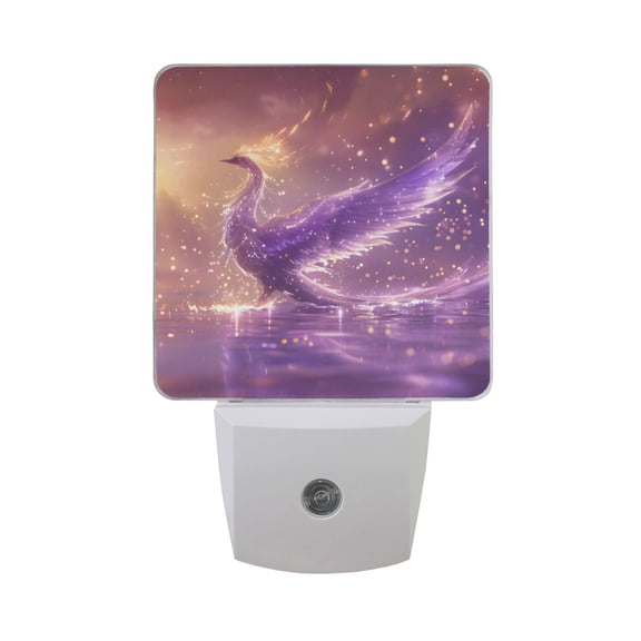 Phoenix Play Water Night Light 2 Pack LED Nightlight Plug into Wall Dusk to Dawn Sensor Soft White
