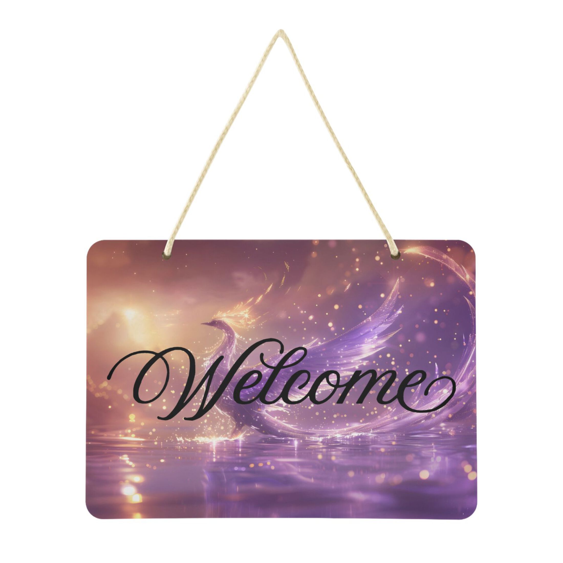 Welcome Water Sign Phoenix Play Water Welcome Sign Front Door PVC 14x10 inch Hanger Hello ...