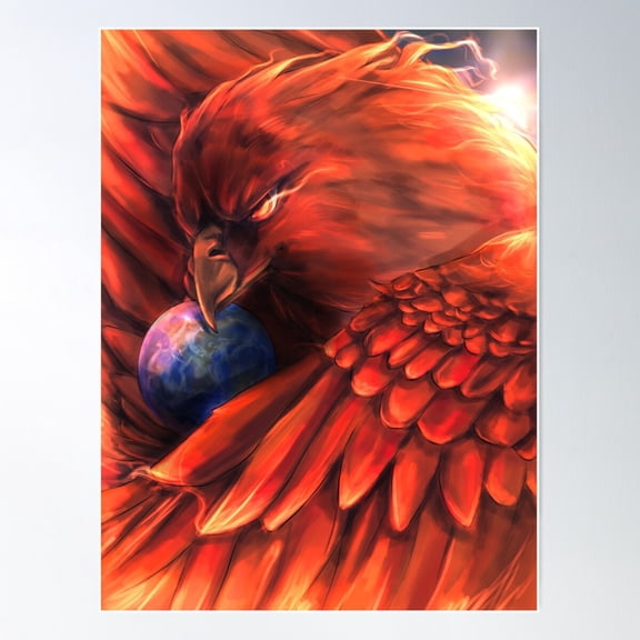 Phoenix Poster Wall Art, Modern Wall Decor For Living Room Bedroom, 12x18 UNFRAMED