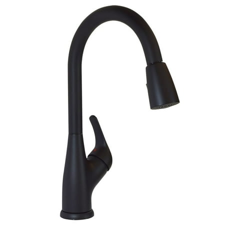 Phoenix Faucets PF231761 Premium Single Handle Pull-Down Kitchen Faucet, Matte Black