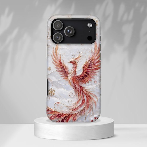 Phoenix Rising Firebird Mythical Bird Tough Phone Case, Dual-Layer Protective Cover for iPhone
