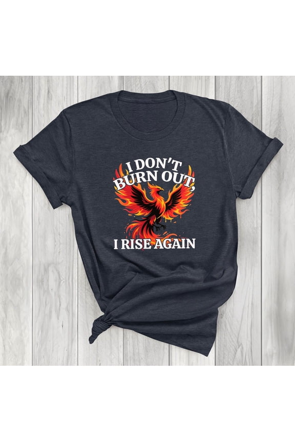Phoenix Rising Graphic T-Shirt: Inspirational Fire Bird Design