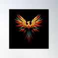 thumbnail image 1 of Phoenix Rising Poster Wall Art, Modern Wall Decor For Living Room Bedroom, 24x24 UNFRAMED, 1 of 1
