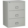 thumbnail image 1 of Phoenix Safe Lateral 31 inch 3-Drawer Fireproof File Cabinet with Key Lock, Water Seal, Gray, LAT3W31LG, 1 of 5