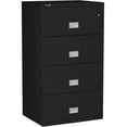 thumbnail image 1 of Phoenix Safe Lateral 31 inch 4-Drawer Fireproof File Cabinet with Key Lock, Water Seal, Black, LAT4W31B, 1 of 6