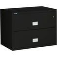 thumbnail image 1 of Phoenix Safe Lateral 38 inch 2-Drawer Fireproof File Cabinet with Key Lock, Water Seal, Black, LAT2W38B, 1 of 5