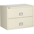thumbnail image 1 of Phoenix Safe Lateral 38 inch 2-Drawer Fireproof File Cabinet with Key Lock, Water Seal, Putty, LAT2W38P, 1 of 5