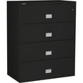 thumbnail image 1 of Phoenix Safe Lateral 44 inch 4-Drawer Fireproof File Cabinet with Key Lock, Water Seal, Black, LAT4W44B, 1 of 5