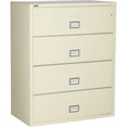 thumbnail image 1 of Phoenix Safe Lateral 44 inch 4-Drawer Fireproof File Cabinet with Key Lock, Water Seal, Putty, LAT4W44P, 1 of 5