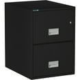 thumbnail image 1 of Phoenix Safe Vertical 25 inch 2-Drawer Legal Fireproof File Cabinet with Key Lock, Water Seal, Black, LGL2W25B, 1 of 5