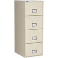 thumbnail image 1 of Phoenix Safe Vertical 25 inch 4-Drawer Legal Fireproof File Cabinet with Key Lock, Water Seal, Putty, LGL4W25P, 1 of 1