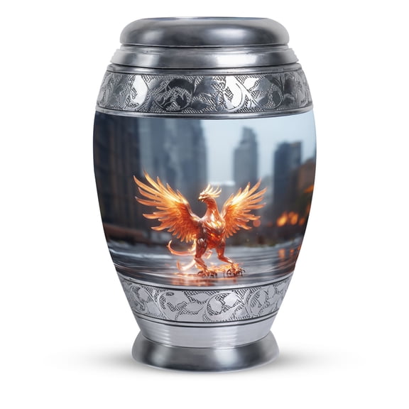 Phoenix Spreading Wings Urns For Human Ashes Adult Female - Cremation Urns For Adult Ashes Male - Cremation Urns For Human Ashes Male - Metal Urns For Human Ashes (Size -3inch, 1pcs)