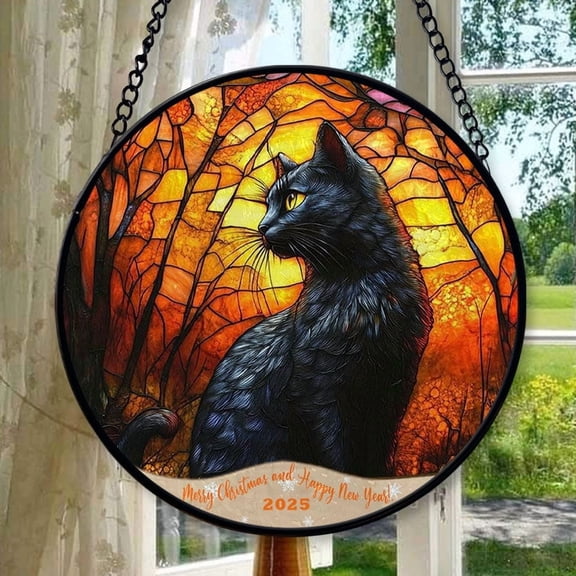 Phoenix: Stained Glass-Style Christmas Ornament - Made With Real Glass, Stained Glass Ornament 2025, Holiday Decoration, Seasonal Keepsake Gift, Unique Collectible, Window