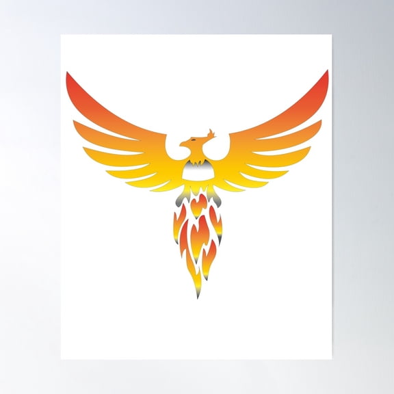 Phoenix Sticker Poster Wall Art, Modern Wall Decor For Living Room Bedroom, 24x36 UNFRAMED