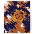 thumbnail image 1 of Phoenix Suns 50'' x 60'' Houndstooth Design Short Plush Sherpa Blanket, 1 of 1