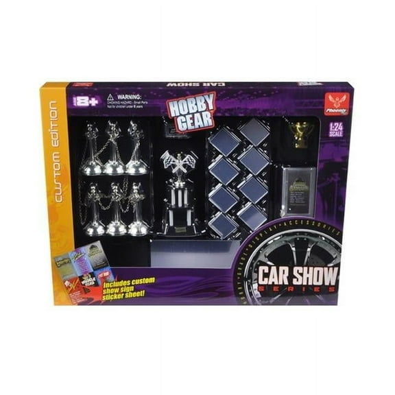 "Car Show Trophy Winner" Accessories Set for 1/24 Model Cars by Phoenix Toys