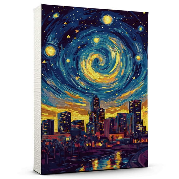 Phoenix Travel Canvas Prints, Arizona Starry Night Travel decor, Phoenix Map Poster, Arizona Travel Decor Artwork - 98AZ1077