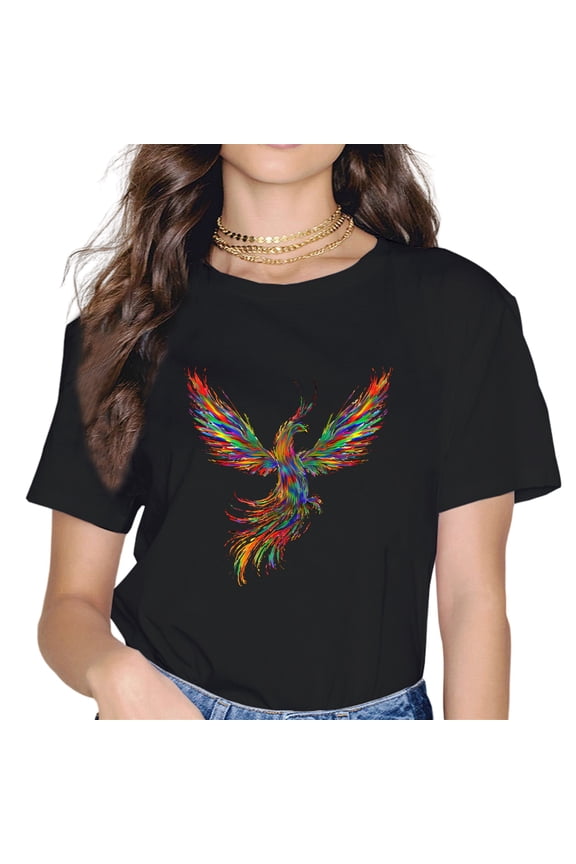 Phoenix fire bird rebirth rising up from ashes T-Shirt
