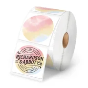 Phomemo 3  Color Circle Thermal Labels-500 Labels/Roll, Gradient, Self-Adhesive Round Direct Sticker Label, Circular Thermal Printer Label for Logo Design, Name Tag, Thanks Card, Address, QR Code