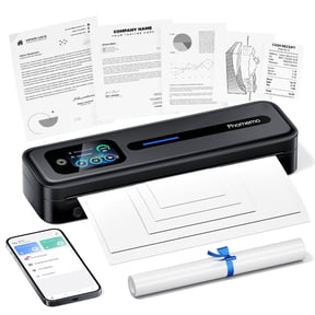 Phomemo 300dpi Upgraded Portable Printer with Touchscreen, M832D Bluetooth Wireless Thermal Inkless Printer, Supports 8.5"x11" US Letter & A4, Compatible with iOS, Android, PC for Travel, Black