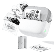Phomemo A022 Pocket Label Maker, Mini Sticker Printer, Bluetooth Thermal Photo Picture Printer for Notes, Gifts, Journals, Planners, Scrapbooking, and Creative ProjectsWhite