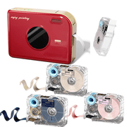 Phomemo A30 Half-Inch Ribbon Label Maker, for Mothers Day Gift Tags & Clothing Tags, with 3 Satin Ribbon Tapes, Thermal Transfer Bluetooth Portable Mini Label Printer