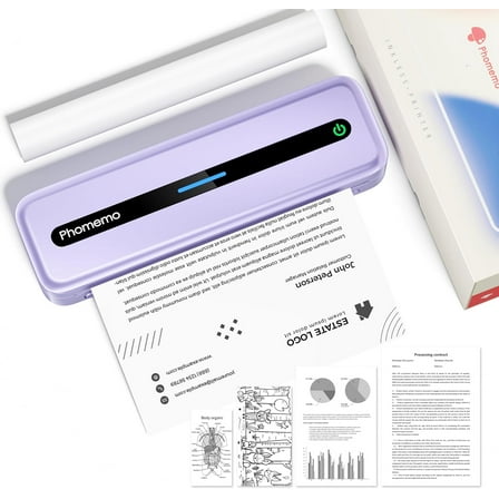Phomemo ACPO832PL Purple Thermal Printer 8.5''X 11'' Letter