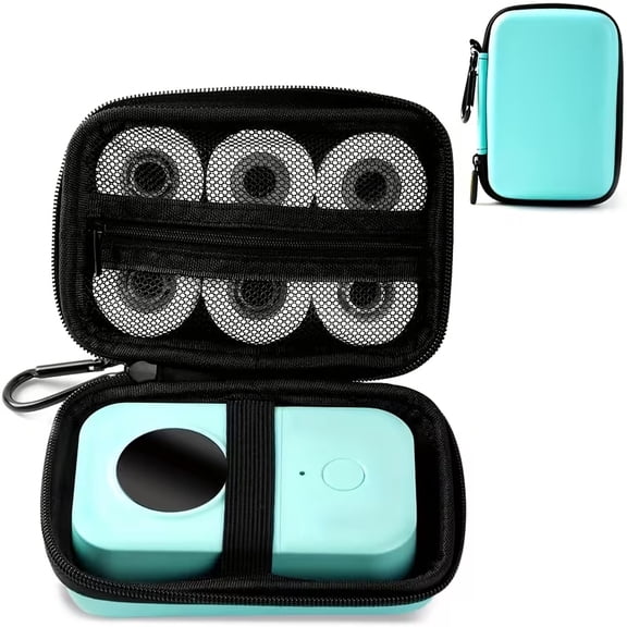 Phomemo D30 D35 Label Maker Travel Case, Waterproof Storage Bag for NIIMBOT D11/D110/JADENS D110/SUPVAN E10/NELKO P21 Mini Bluetooth Label Printer, Green Box Only