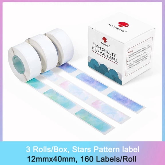 Phomemo D30 Sticker Paper 1240Mm Starry Night Self-Adhesive Thermal Label