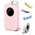 thumbnail image 1 of Phomemo D30 Thermal Label Printer, Bluetooth Wireless Mini Pocket Smartphone Label Maker Machine with Tape, Compatible with iOS/Android, for Home, Office, and Supermarket（Pink）, 1 of 10