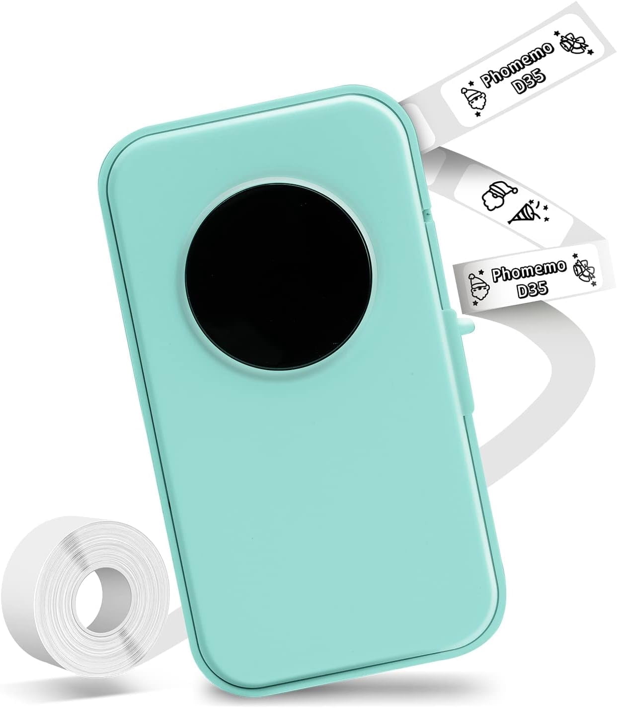 Phomemo D35 Simplify Labeling with the Portable Bluetooth Mini Label Maker - Wireless Mini Labels Maker for Home and Office Organization - Multiple Templates and Easy Smartphone Integration（Green）