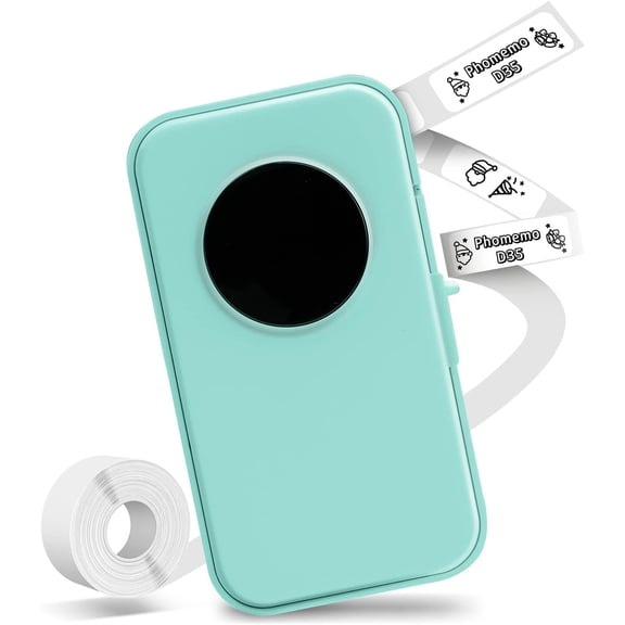 Phomemo D35 Simplify Labeling with the Portable Bluetooth Mini Label Maker - Wireless Mini Labels Maker for Home and Office Organization - Multiple Templates and Easy Smartphone IntegrationGreen