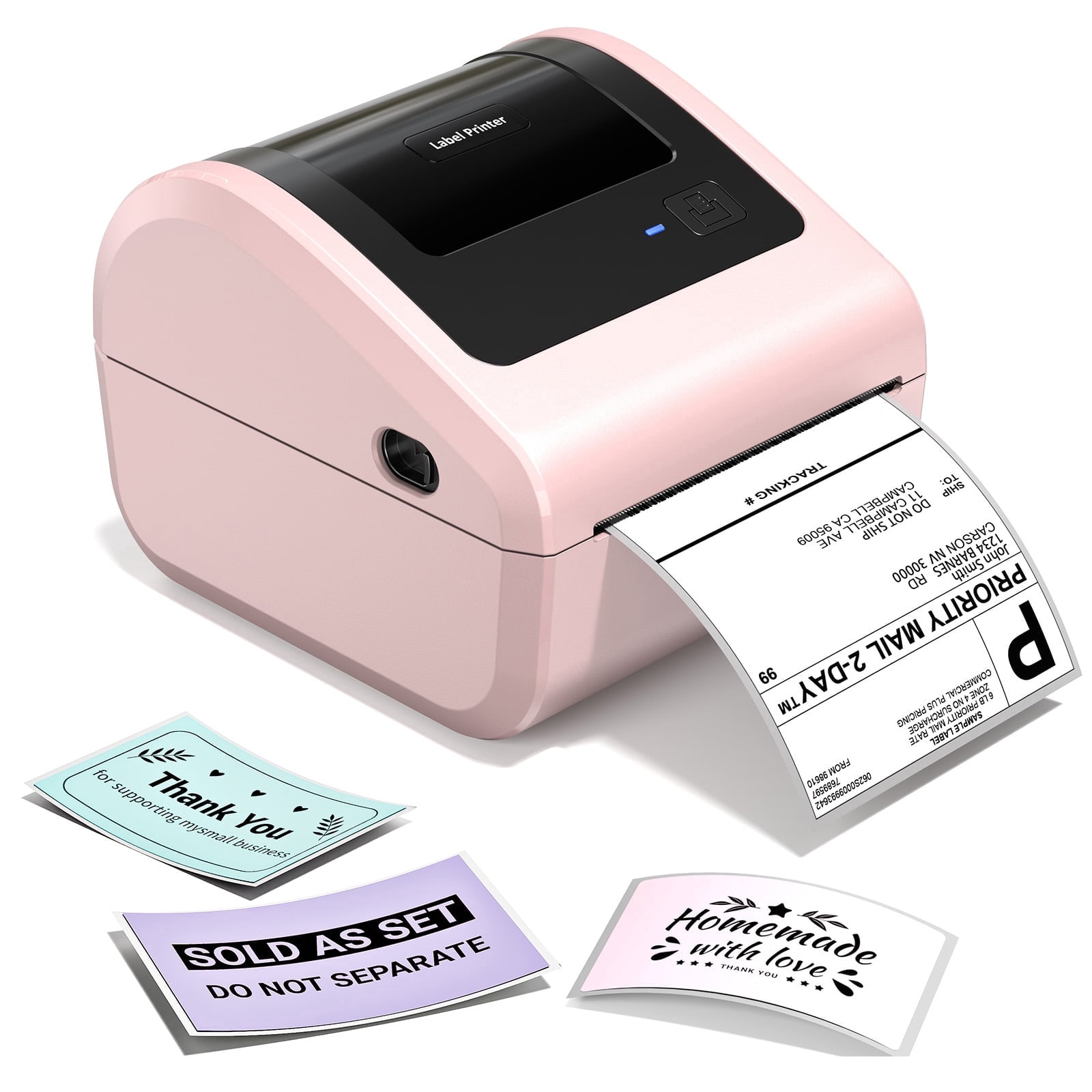 Phomemo D450BT Bluetooth Shipping Label Printer, 4x6 Thermal Label Printer for Shipping Packages, Thermal Printers for Small Business, Compatible with iPhone, Android, Windows, macOS, Tiktok(Pink)