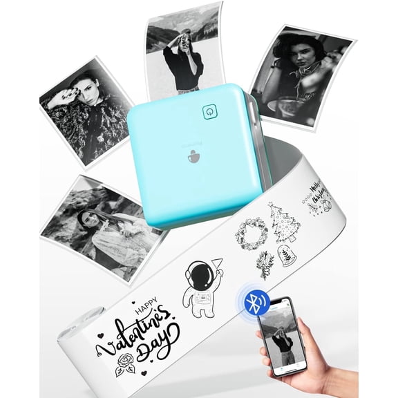 Phomemo M02 Pro Portable Bluetooth Thermal Sticker Printer for Photo Printing, Study Notes, DIY Cards, and Creative Projects(Green)