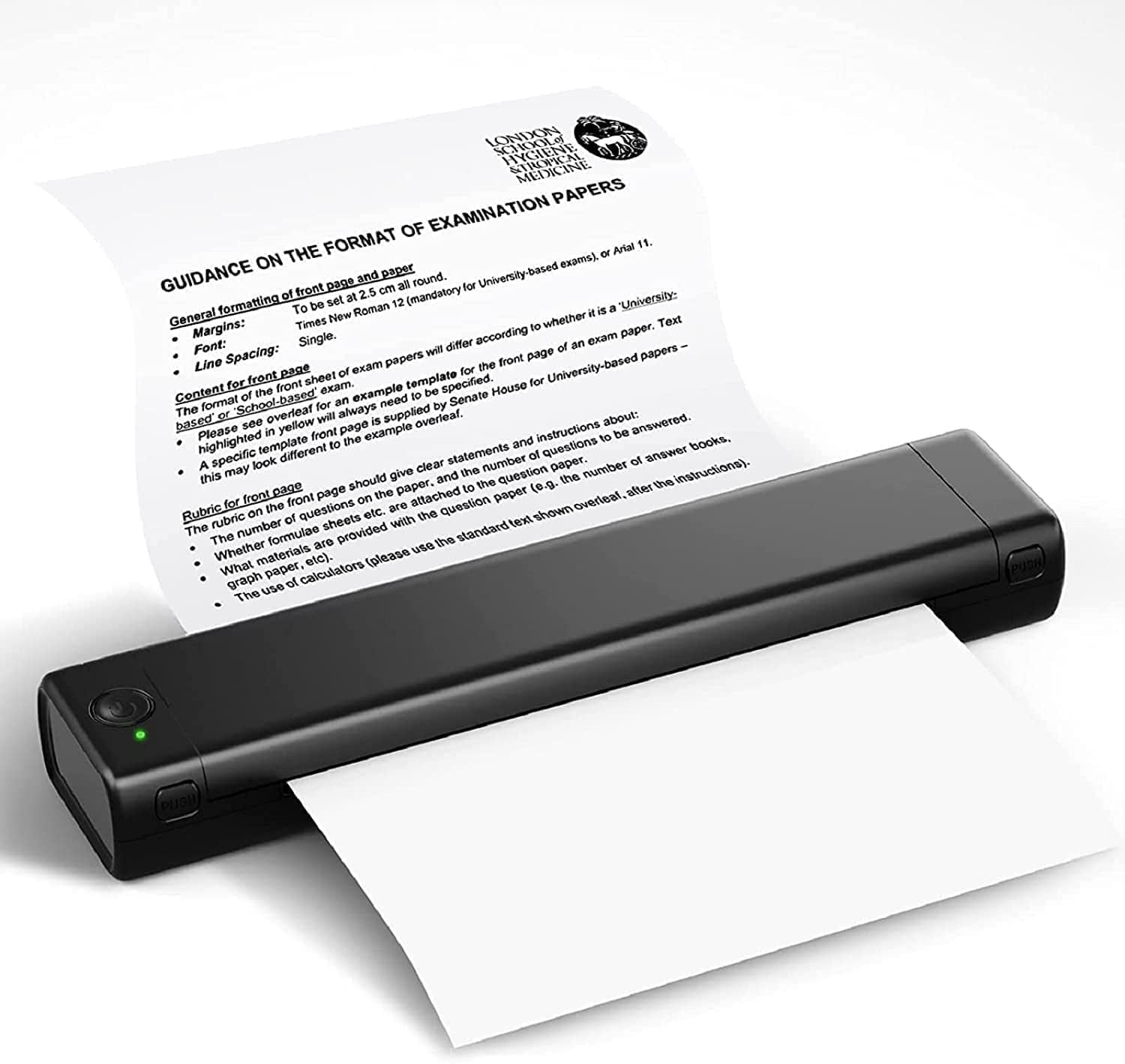 Phomemo M08F Portable Printer Wireless Thermal Printer for Travel, Support 8.5" X 11" Thermal Paper, Bluetooth Inkless Printer Compatible with Android iOS Phone & Laptop（Black）
