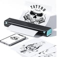 thumbnail image 1 of Phomemo M08F Wireless Tattoo Transfer Printer, Thermal Tattoo Machine with 10pcs Free Transfer Paper for Tattoo Artists & Beginners, Compatible with Smartphone & PC, Black & Green, 1 of 13