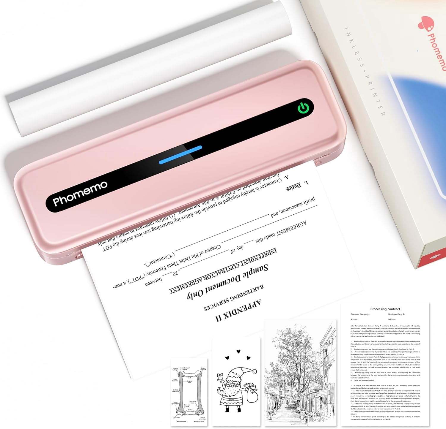 Phomemo Acpo832pk Pink Thermal Printer 8.5''X 11'' Letter