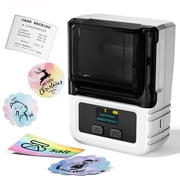 Phomemo M102 Thermal Label Maker with 100 Labels - Portable Bluetooth Address Label Printer for Small Business, Barcode & Retail, Compatible with Phones & PC White