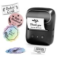 thumbnail image 1 of Phomemo M108 Label Maker with 100 Labels,Thermal Bluetooth Label Printer,2 inch Barcode Printer with App Control, for Small Business, Clothing Tags,Round Gift Stickers(Black), 1 of 5