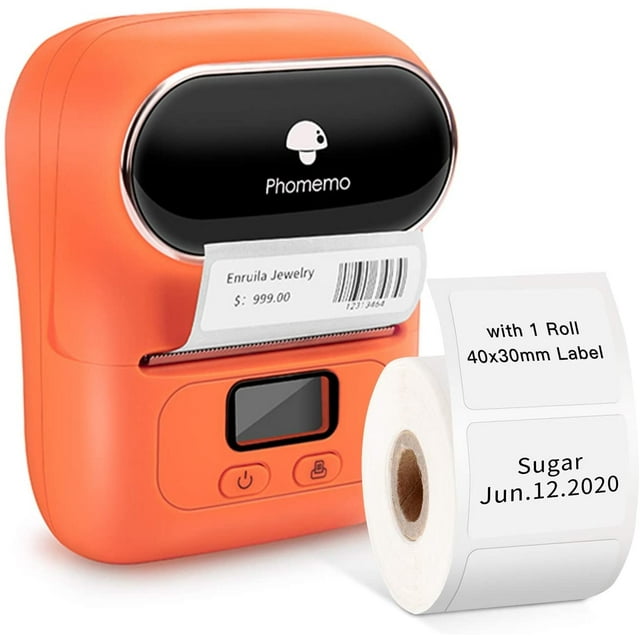 Phomemo M110 Label Maker Portable Bluetooth Thermal Printer for Clothing Jewelry Retail Mailing Barcode, Compatible with Android & iOS