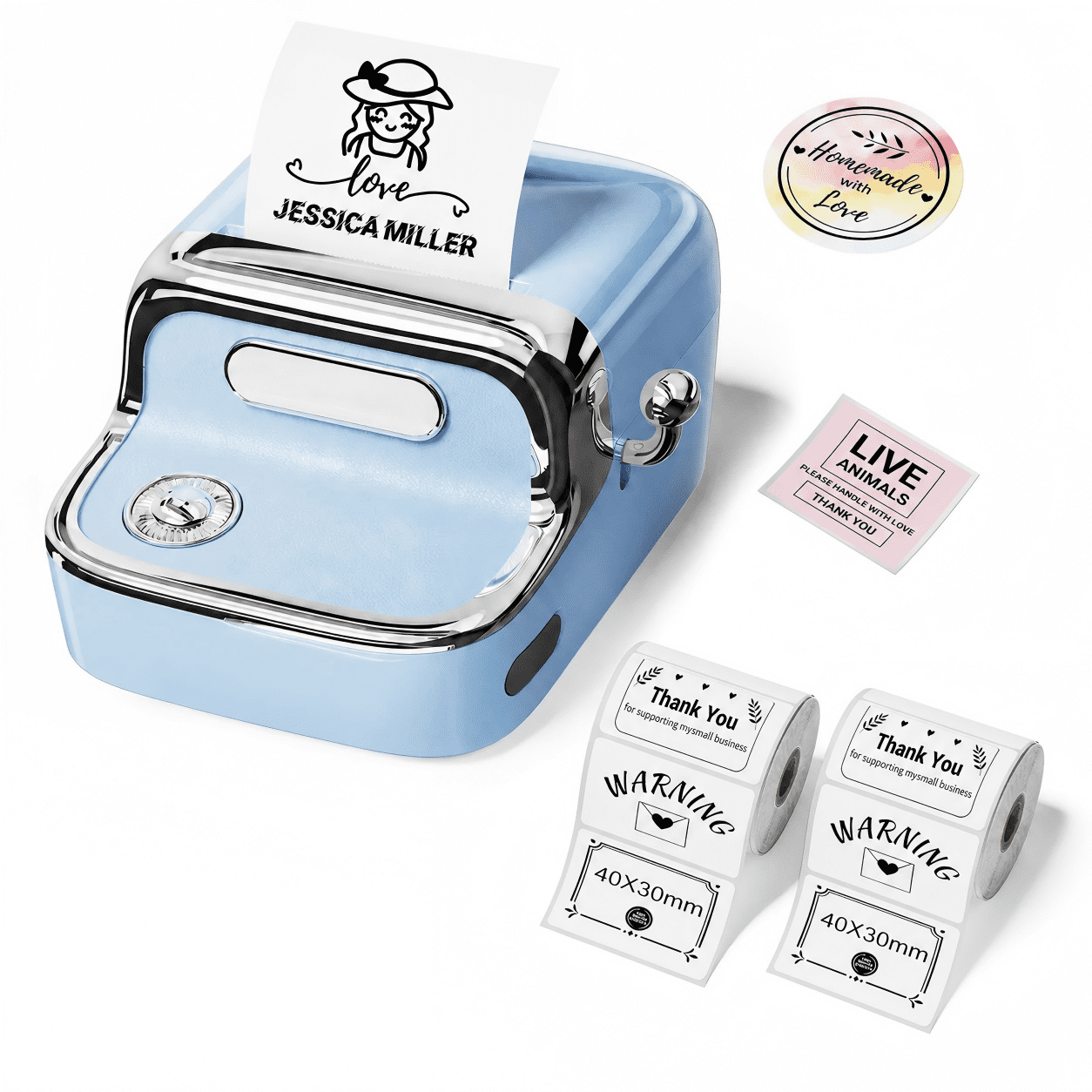 【Phomemo M150】Label Manufacturer -2-roll label+M110 printer, thermal portable printer suitable for small businesses, suitable for small businesses, homes, schools, retail labels (label printer)