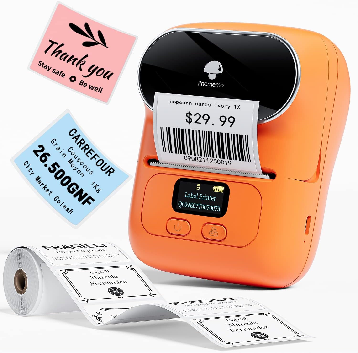 Phomemo M110 Label Printer - Portable Bluetooth Address Label Maker for ...