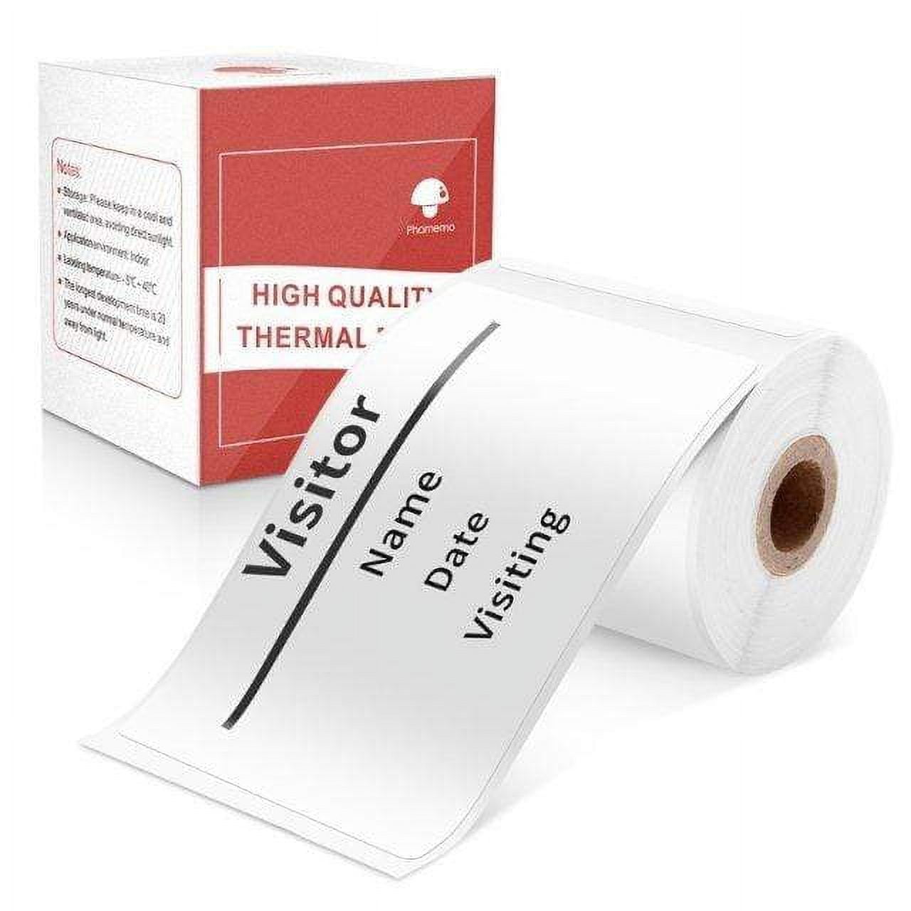 Phomemo M110 Labels Multi-Purpose 1.97x3.15(50x80mm) White Thermal Paper  for Small Business for M110 M120 M200 M220 Printer, Black on White, 100  Labels/Roll 