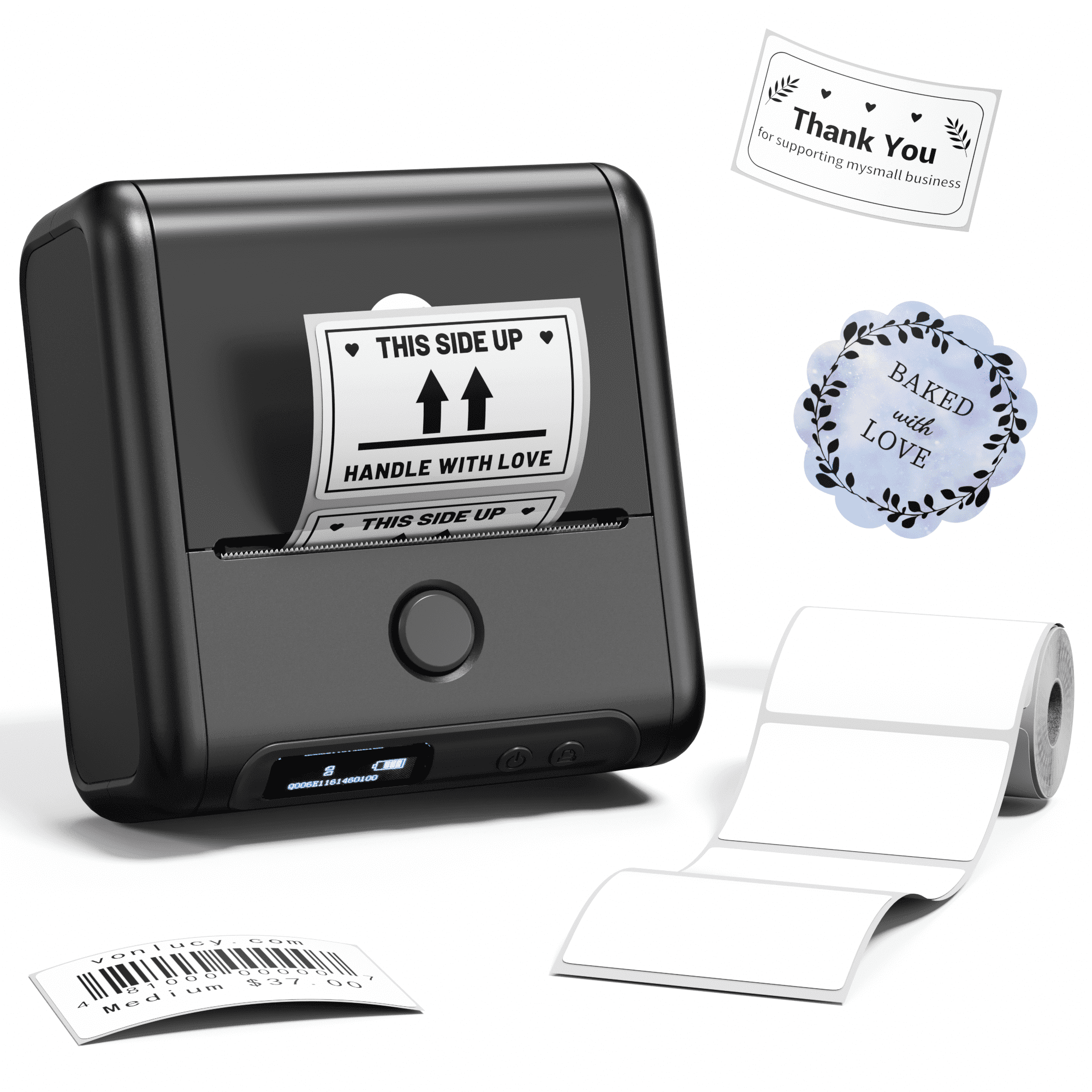 Phomemo M200 Versatile Bluetooth Thermal Label Maker for Shipping, Labeling, and Small Business Applications - Enhance Efficiency and Organization(Black)