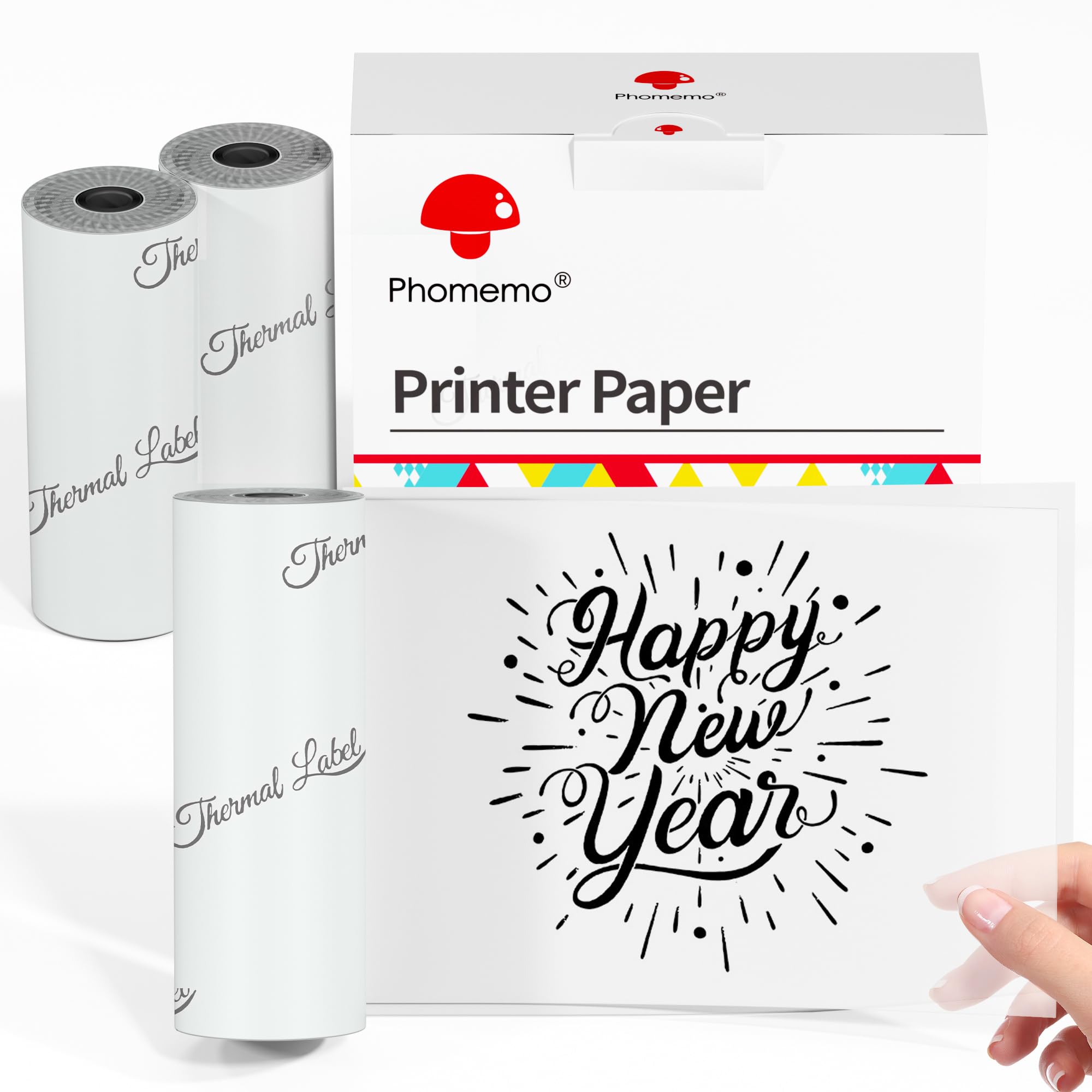 Phomemo M832/M03/M03AS/M04S/M04AS Printer Paper Transparent Sticker