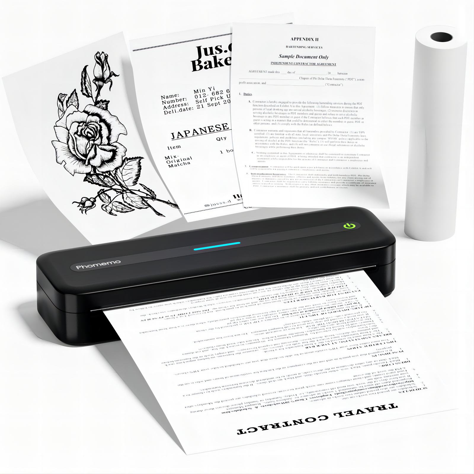 Phomemo M832 Portable Thermal Printer, Wireless Printer for Phone