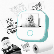 Phomemo T02 Portable Label Maker, Bluetooth Inkless Mini Sticker Printer, Mobile Printer, Green