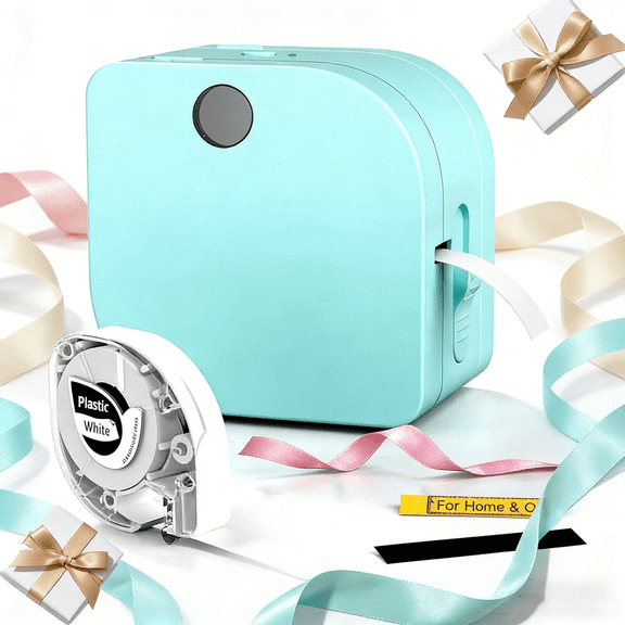 Phomemo P12 Portable Bluetooth Label Maker Machine with Tape Handheld Built-in Cutter Small Label Maker- Effortlessly Organize and Personalize Labels for Home, Office, and On-the-Go(Green)