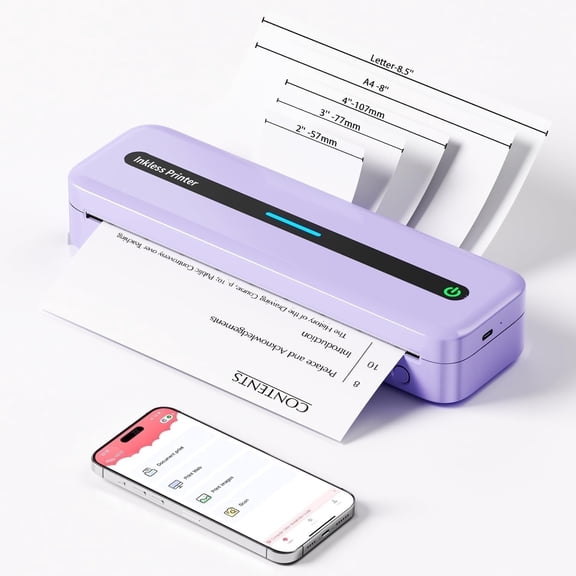 Phomemo Portable Printers Wireless, M832 Bluetooth Thermal Printer, Inkless Mobile Printer Support 8.5'' x 11'' & A4 Thermal Paper, Compatible with iPhone Android Laptop for Office Car Home